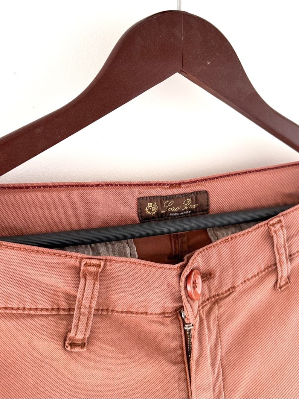 Loro Piana Slim Fit Chino Pants Mens 32 Dusty Rose Made in Italy - Thumbnail 8