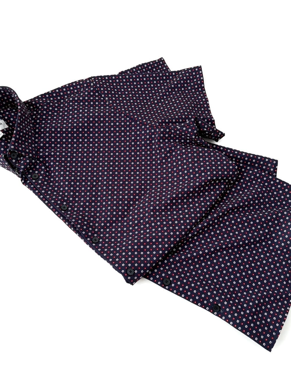 NEW Mizzen + Main Pattern Print Button Down Sport Shirt Short Sleeve Navy Men XL - Thumbnail 11