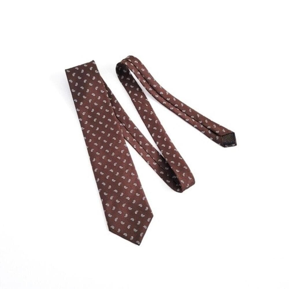 NEW Brooks Brothers Tie Paisley Pattern English Silk Brown Blue Gray Mens - Thumbnail 3