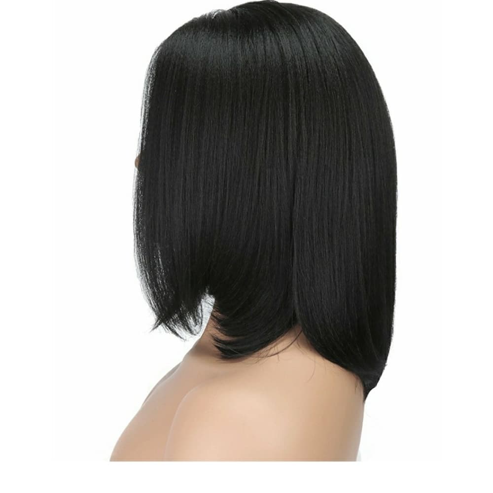 Beautiful Yaki LaceFront Wig 12 inches #1b - Thumbnail 5