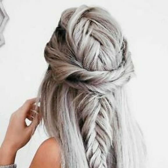 Gray Lace Front Wig - Thumbnail 3