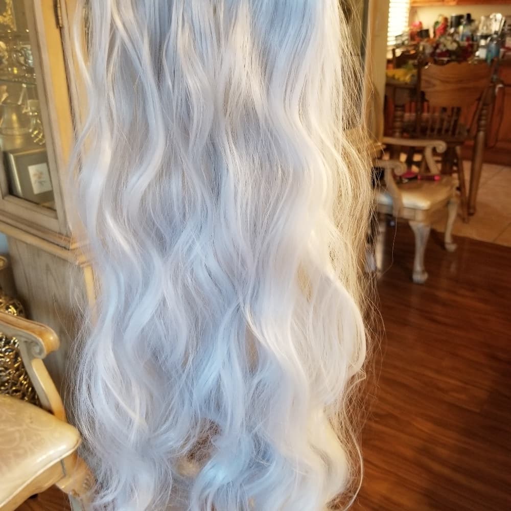 Silver Wavy Full Head clip in Extension - Thumbnail 3