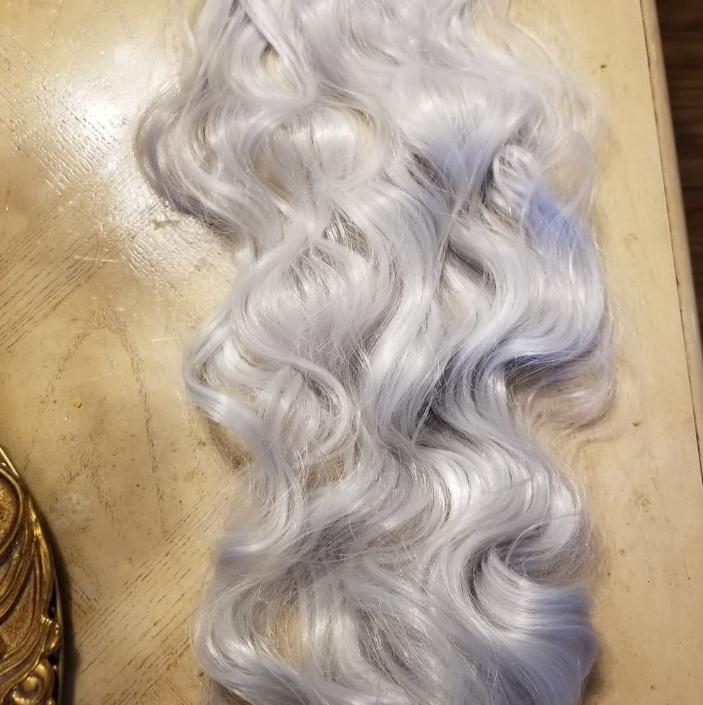 Silver Wavy Full Head clip in Extension - Thumbnail 2