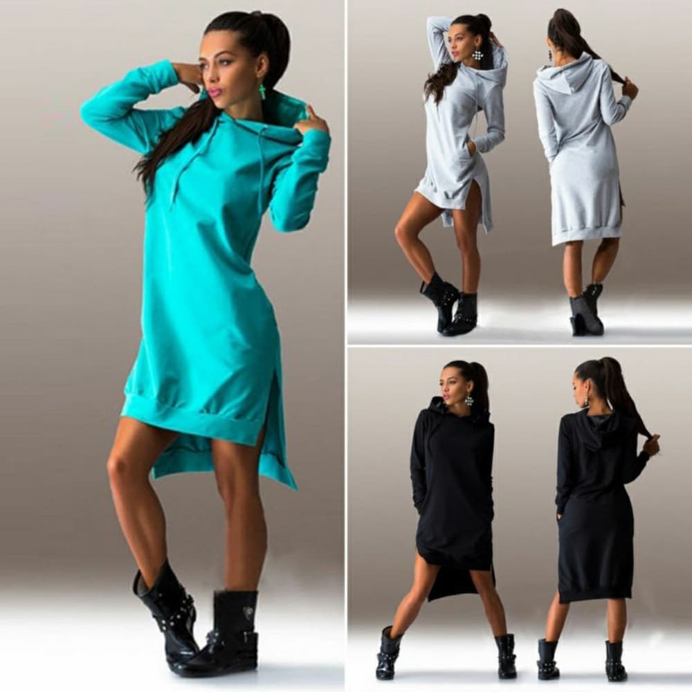 Cute Pullover Jumpsuit Dress Hooded