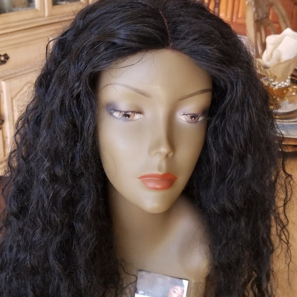 Curly Human Hair Lacefront Wig - Thumbnail 2