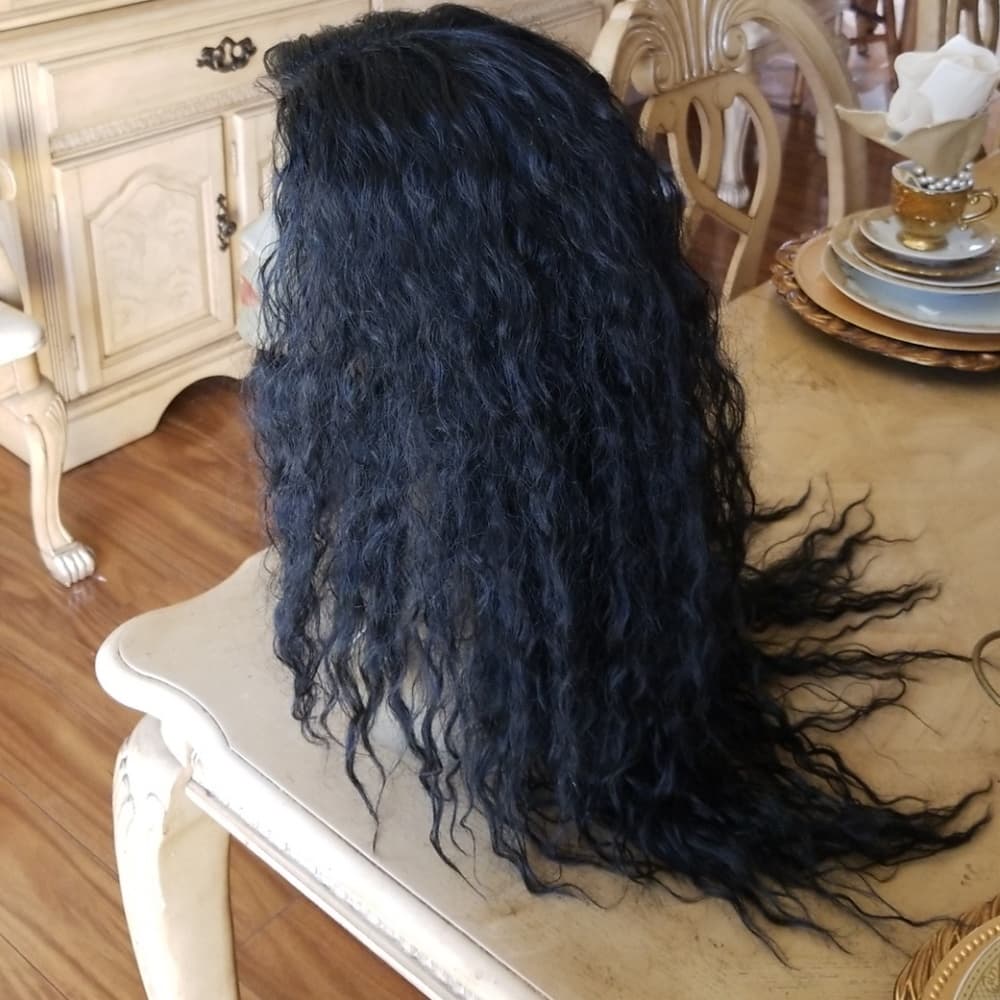 Curly Human Hair Lacefront Wig - Thumbnail 3
