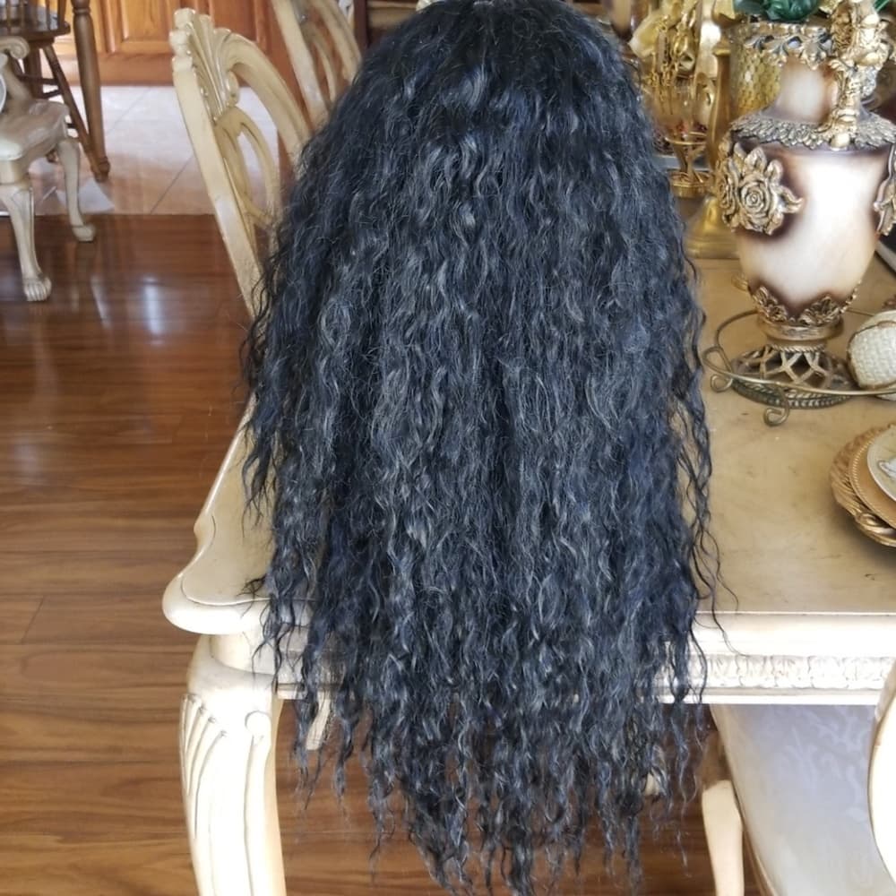 Curly Human Hair Lacefront Wig - Thumbnail 4