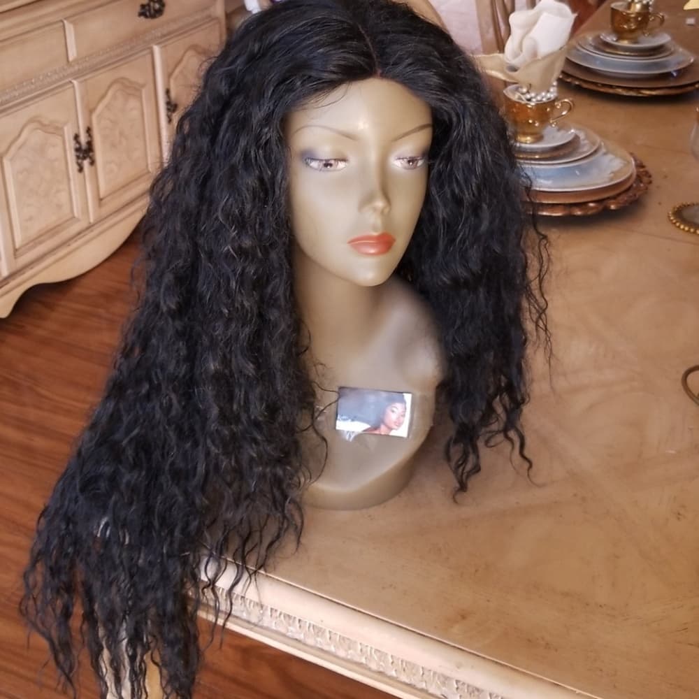 Curly Human Hair Lacefront Wig - Thumbnail 8