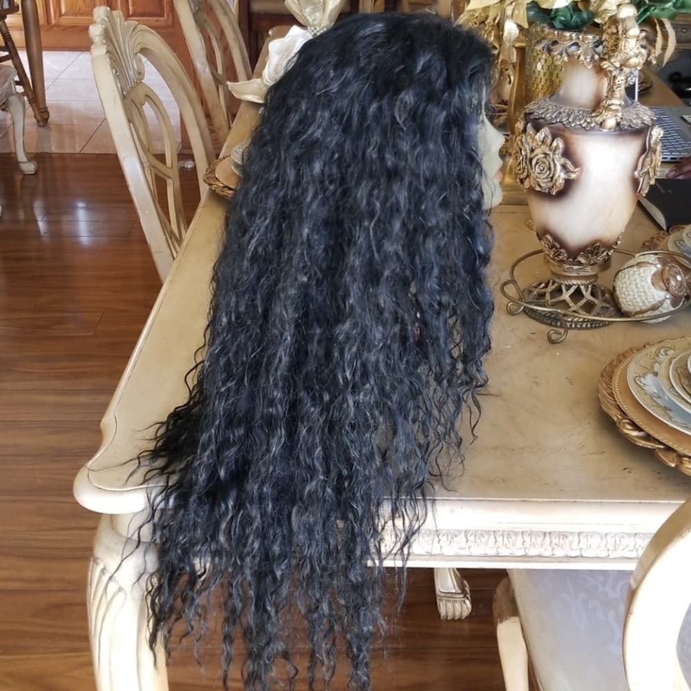 Curly Human Hair Lacefront Wig - Thumbnail 6