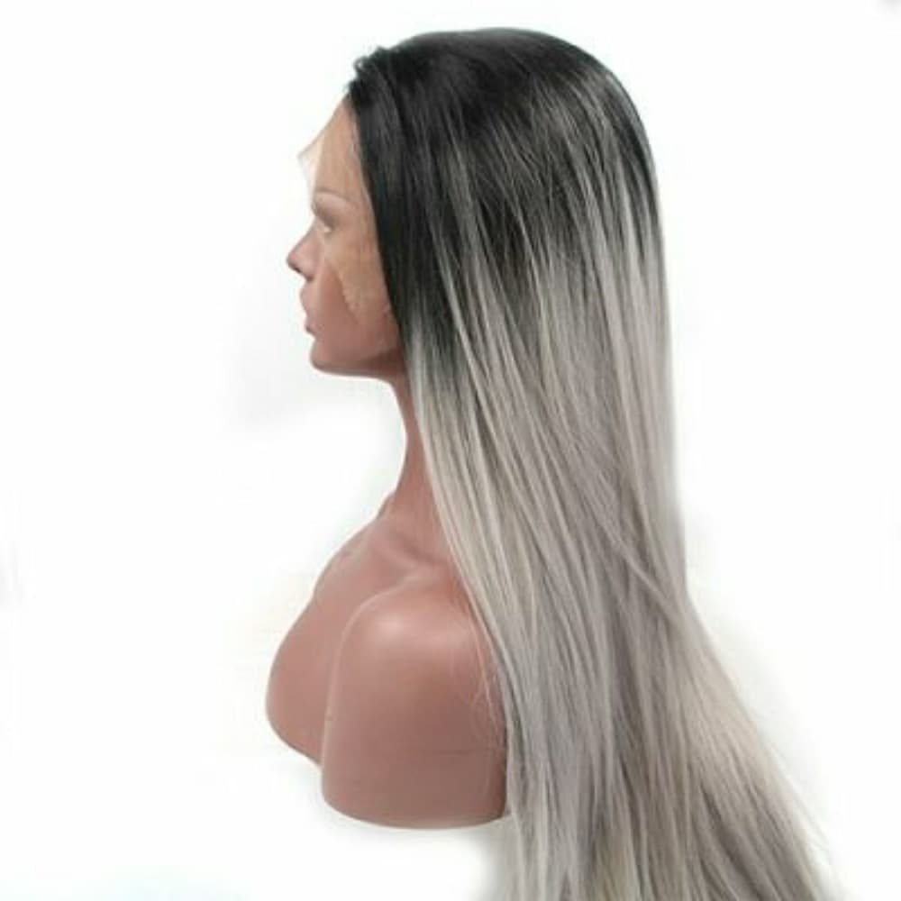 Black Gray Ombre LaceFront Wig 22-26 inches!! - Thumbnail 2