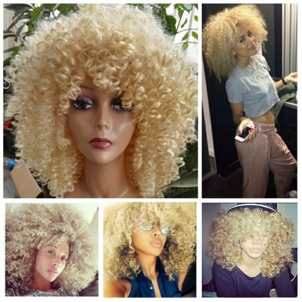 Blonde Curly Lacefront Wig - Thumbnail 6