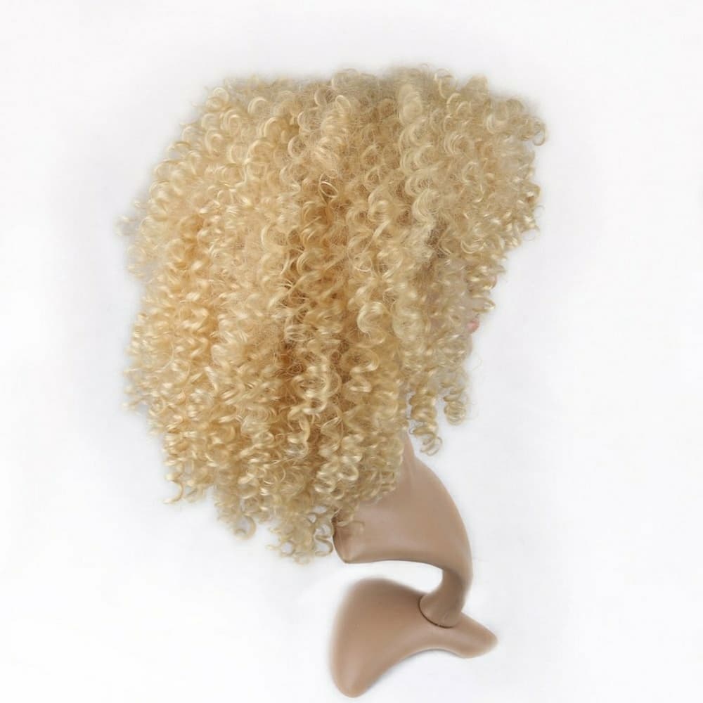 Blonde Curly Lacefront Wig - Thumbnail 5