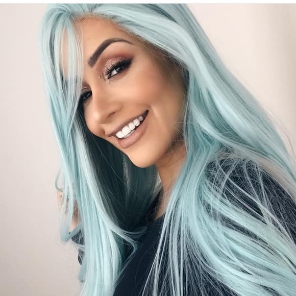 Blue Green Lace Front Wig 22-24 inches!! - Thumbnail 5