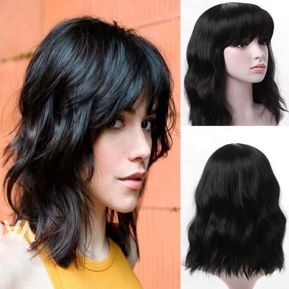 Black Wavy Beauty Full Wig - Thumbnail 7