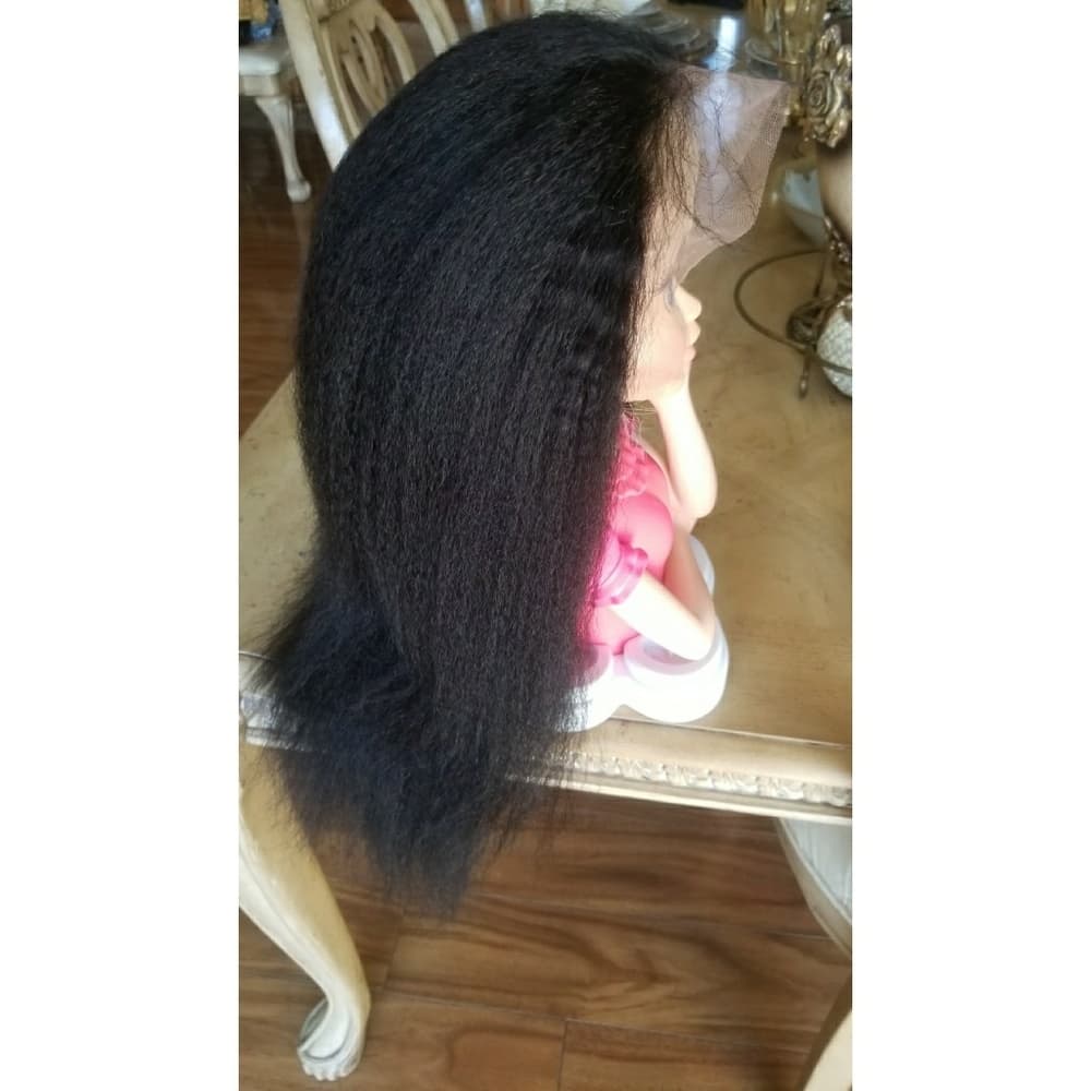 Italian Yaki Brazilian Remy Lacefront Wig 12-14 in - Thumbnail 4