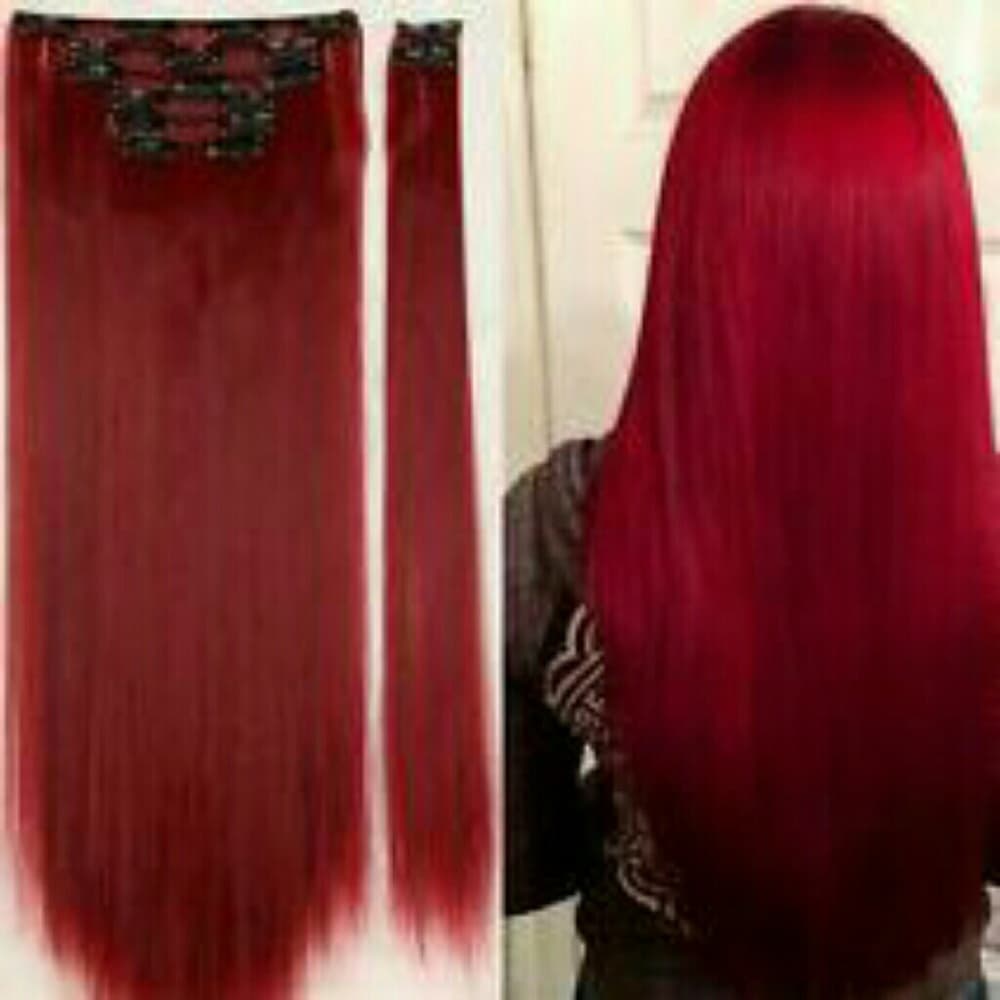 Full Head Clip In Extens-Red! - Thumbnail 3