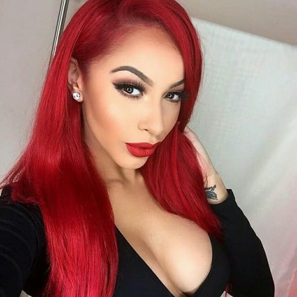 Full Head Clip In Extens-Red! - Thumbnail 5