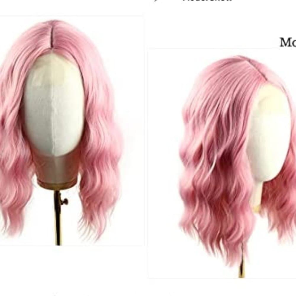 Wavy Pink Lace Front Wigs - Thumbnail 8