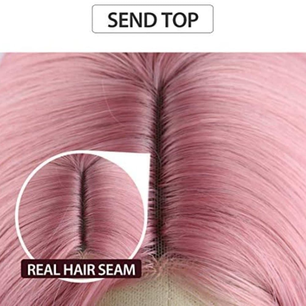 Wavy Pink Lace Front Wigs - Thumbnail 7