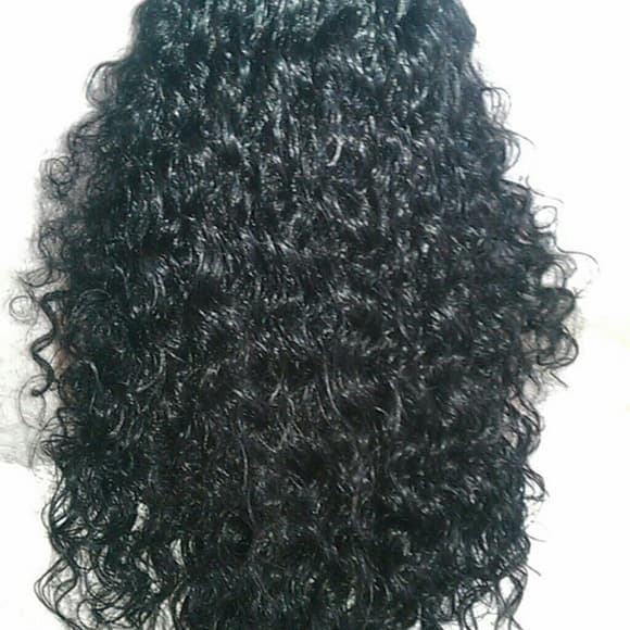 Beautiful Black Curly Lace Front Wig 26-28 inches - Thumbnail 3