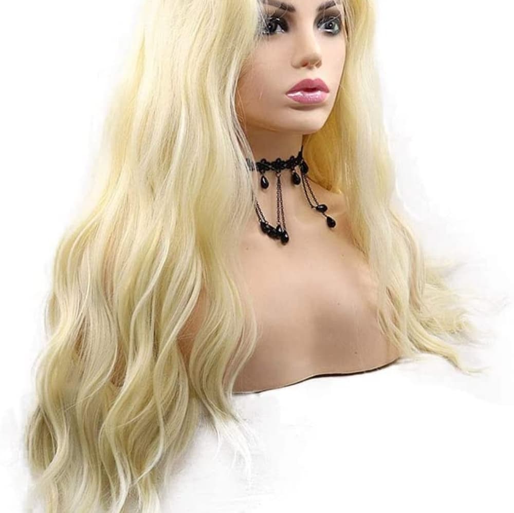 Blonde Wavy Lace Front Wig - Thumbnail 4