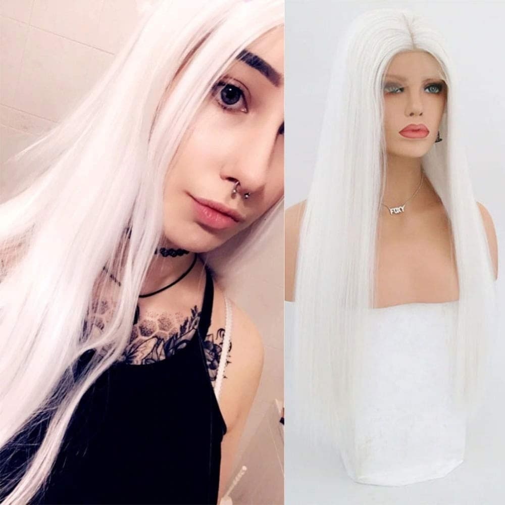 Pure White Beauty Lace Front Wig - Thumbnail 2