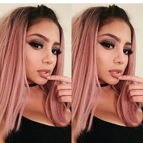 Ombre Pink Lacefront Wig - Thumbnail 2