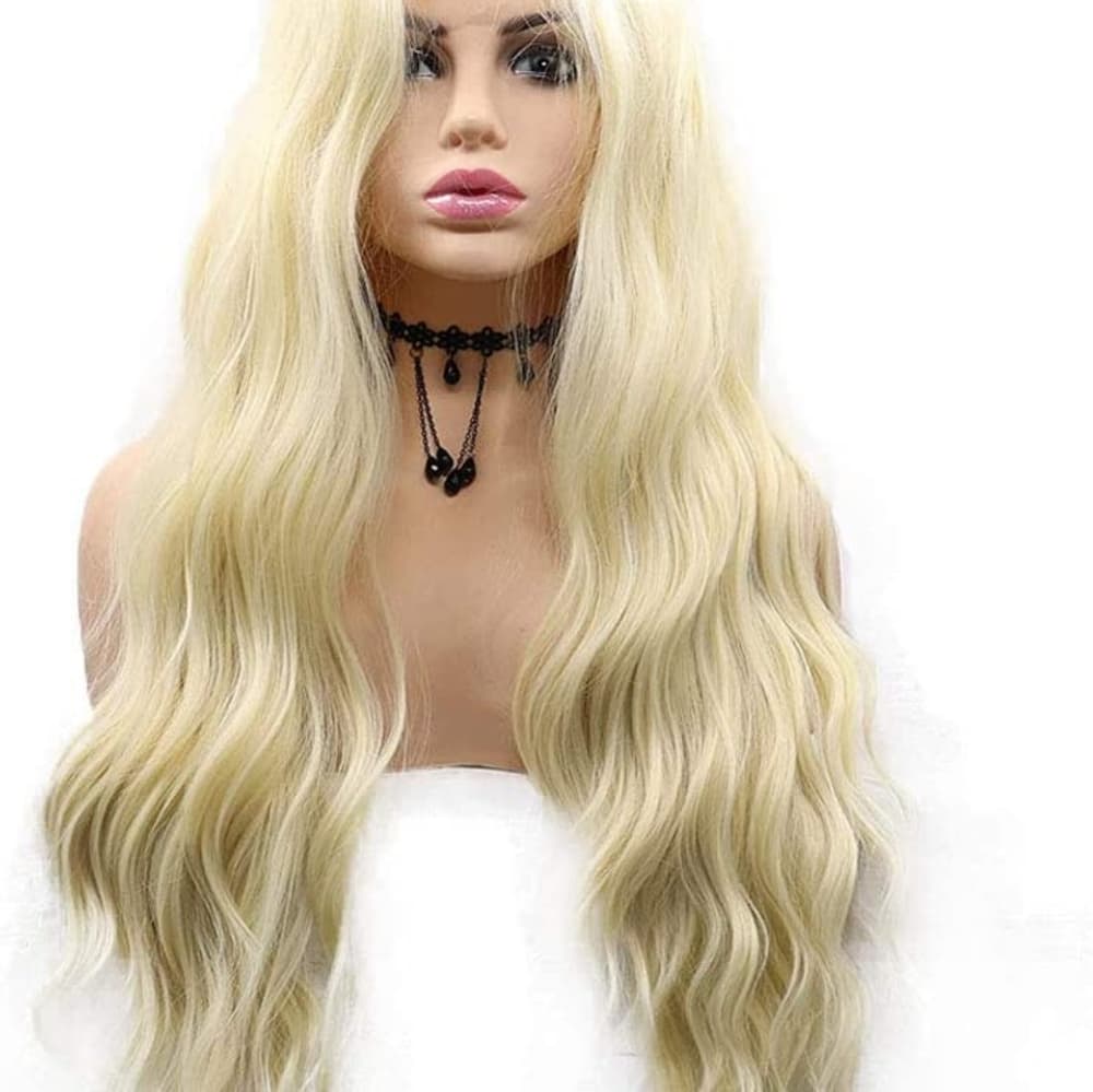 Blonde Wavy Lace Front Wig - Thumbnail 3