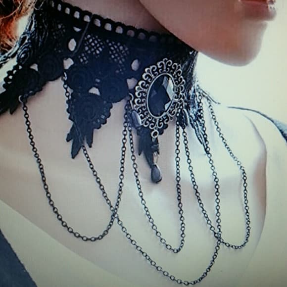 Beautiful Black Wedding Choker - Thumbnail 4