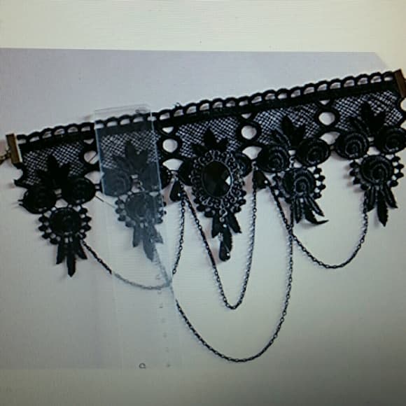 Beautiful Black Wedding Choker - Thumbnail 3