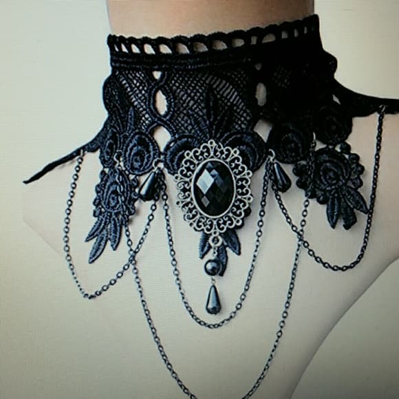 Beautiful Black Wedding Choker - Thumbnail 2