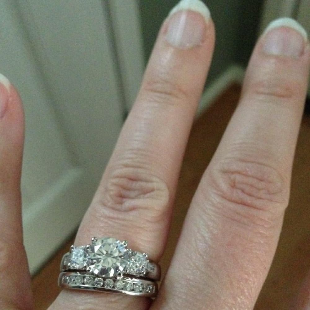 Engagement Sterling Silver Ring Set - Thumbnail 4
