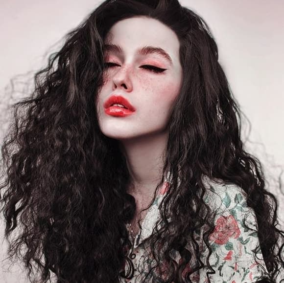 Dark Brown Curly Wavy Lace Front Wig - Thumbnail 2