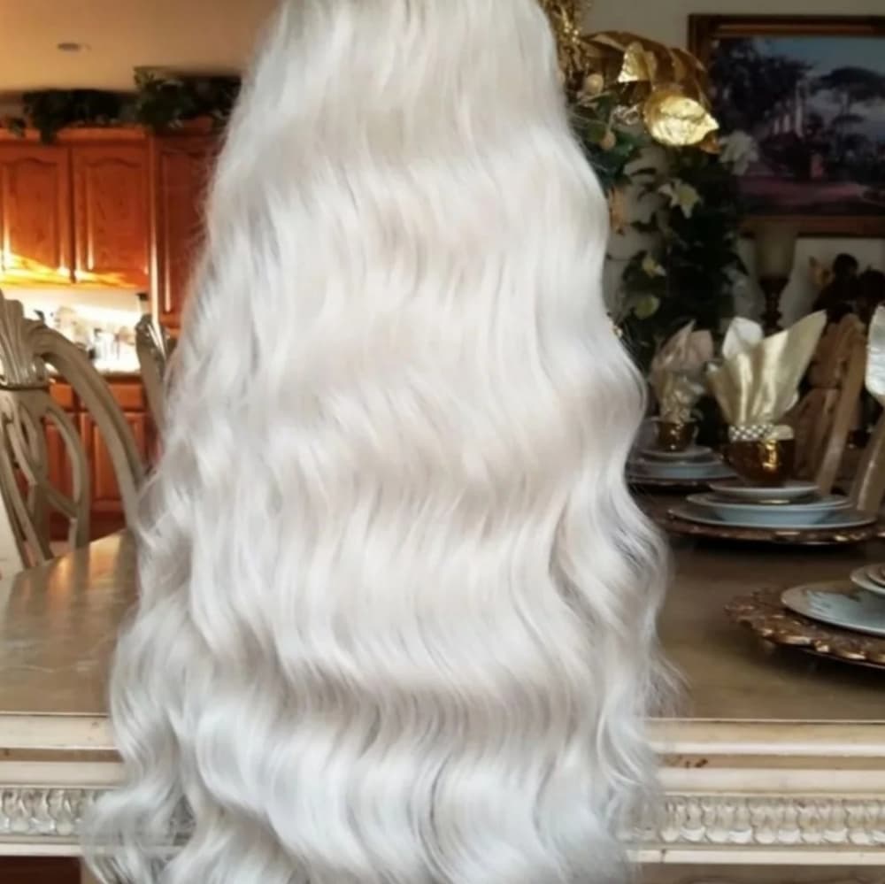 Icy Blonde Lace Front Wig - Thumbnail 5