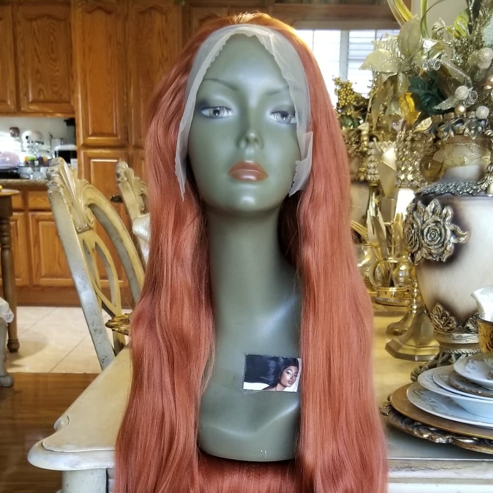 Copper Straight Beauty Lace Front Wig - Thumbnail 15