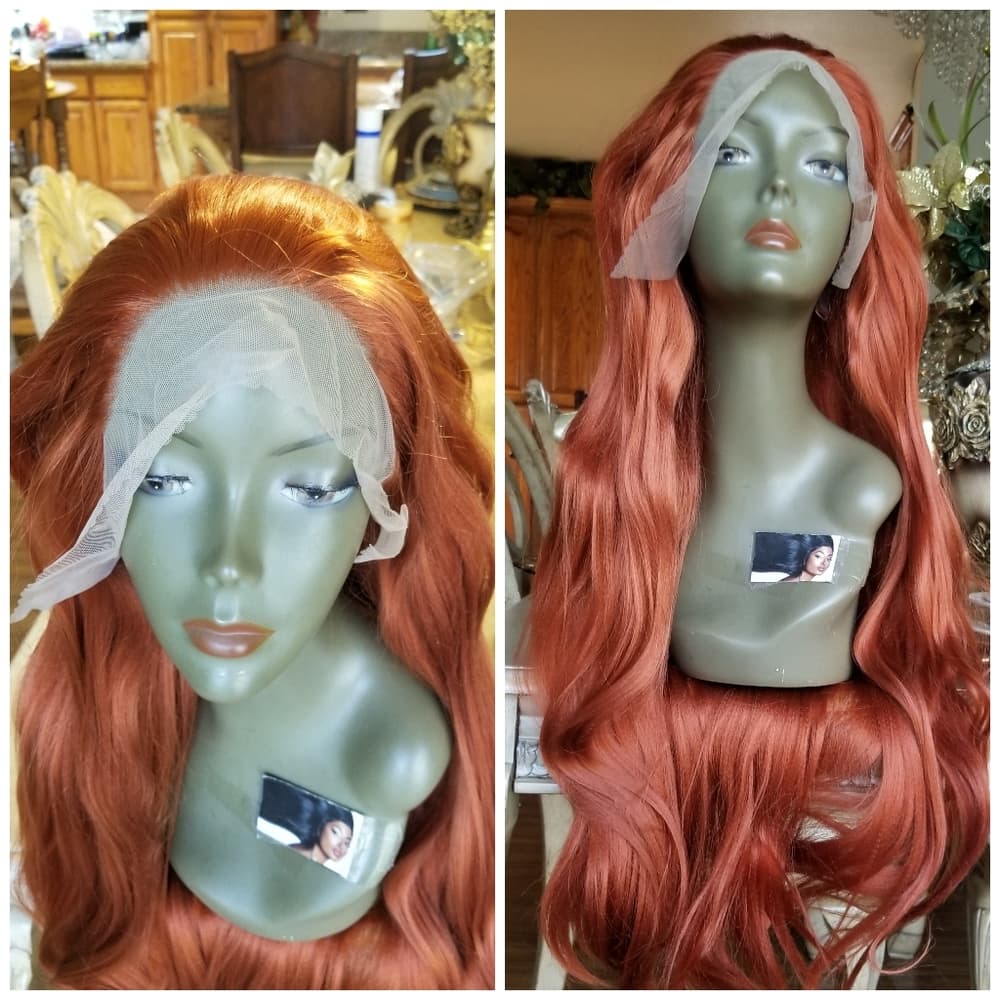 Copper Straight Beauty Lace Front Wig - Thumbnail 16