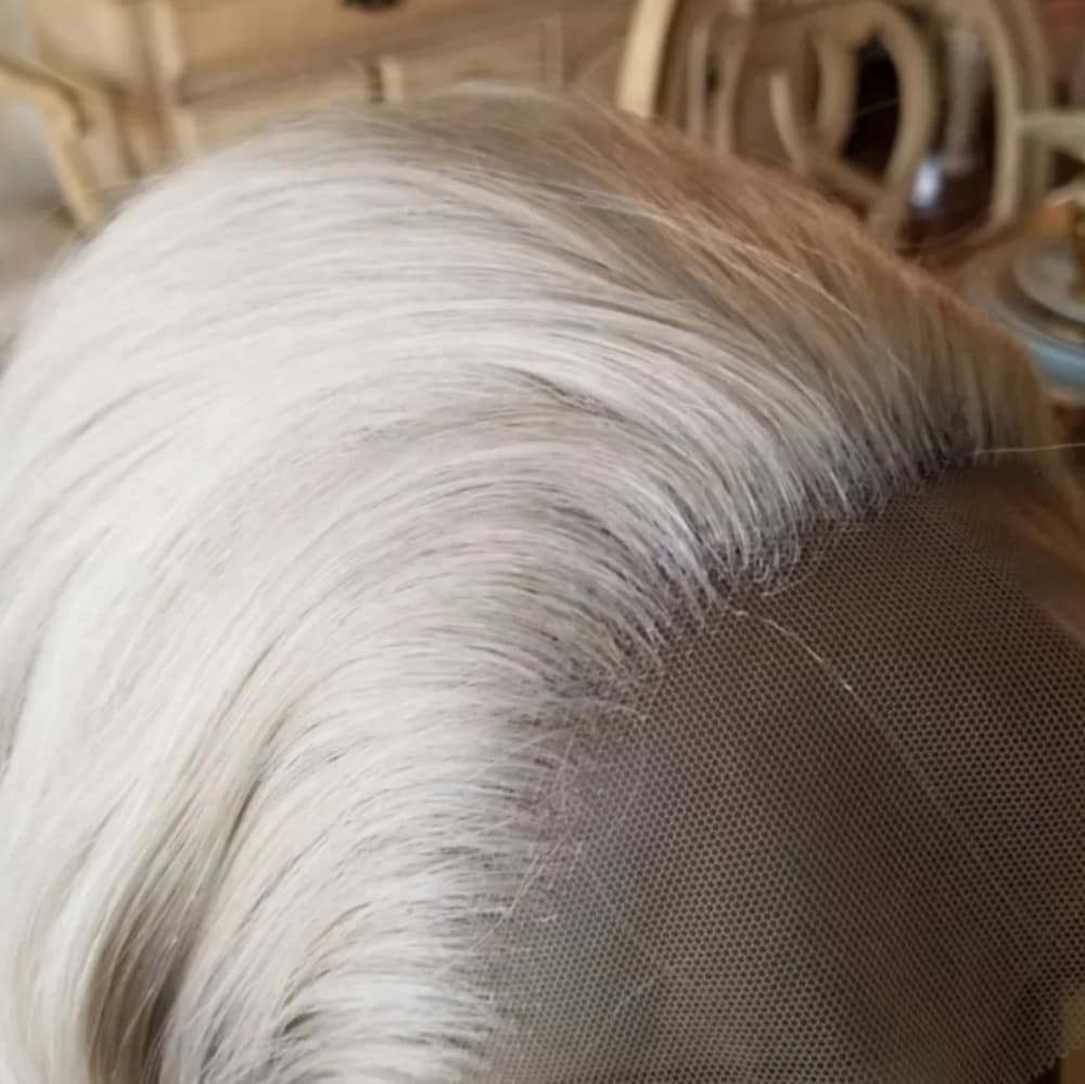 Icy Blonde Lace Front Wig - Thumbnail 6