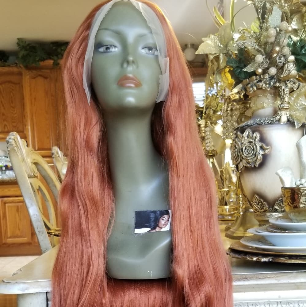 Copper Straight Beauty Lace Front Wig - Thumbnail 2