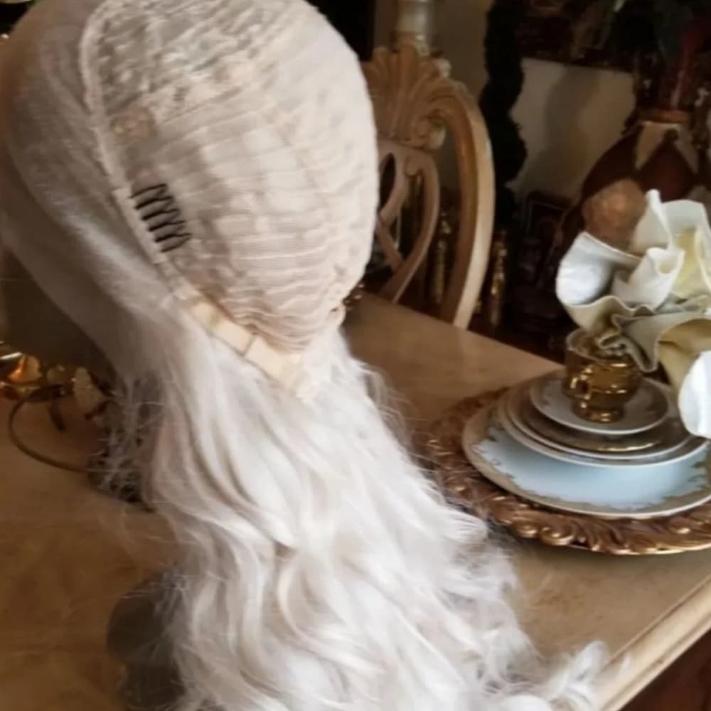 Icy Blonde Lace Front Wig - Thumbnail 2
