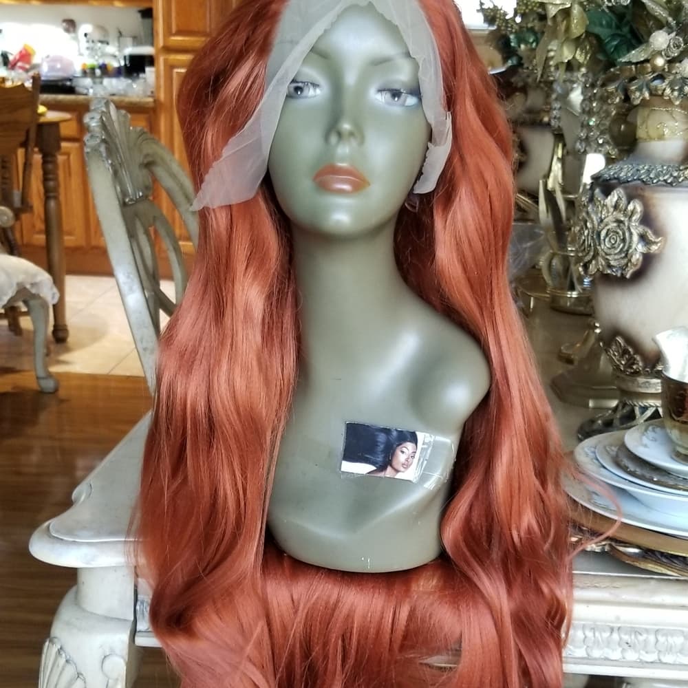 Copper Straight Beauty Lace Front Wig - Thumbnail 7
