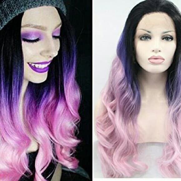 Ombre Pink Beauty Lacefront Wig - Thumbnail 4