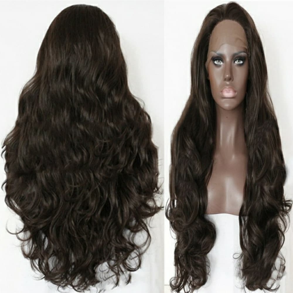Dark Brown Wavy LaceFront Wig 22-26 inches!!