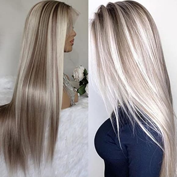 Blonde Beauty Highlights Lace Front Wig - Thumbnail 5