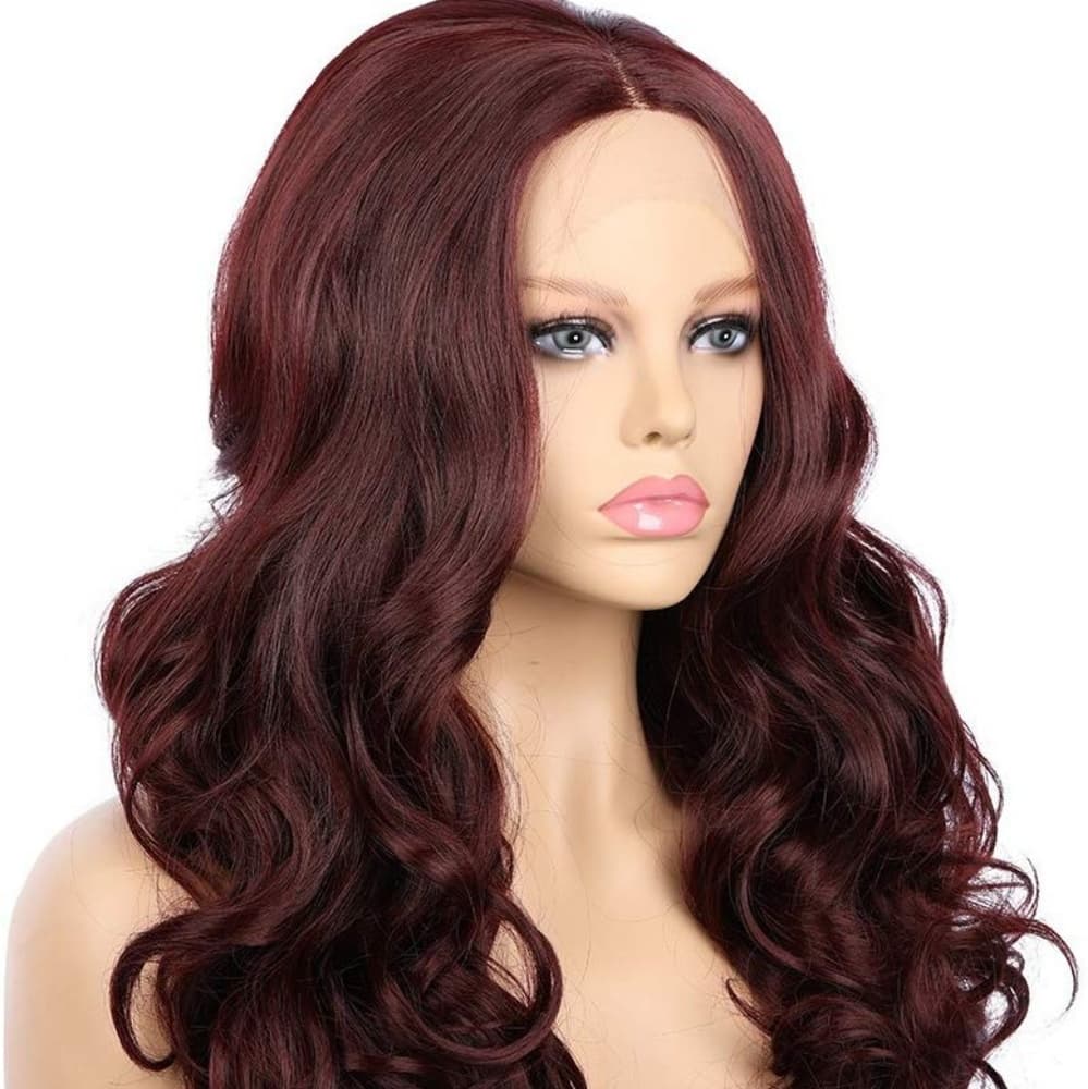 Dark Burgundy Lace Front Wig