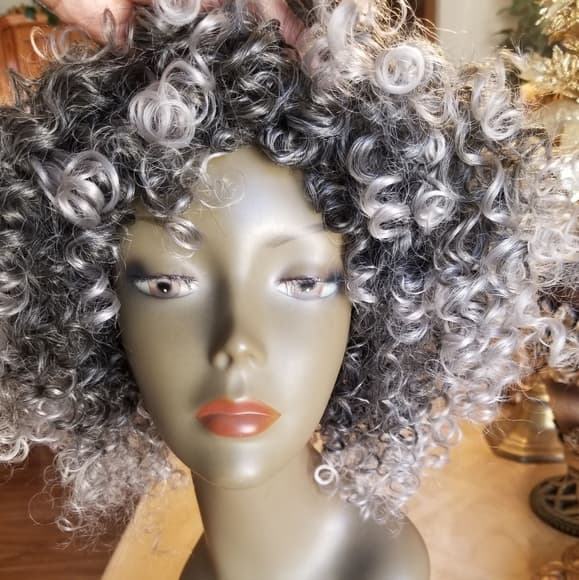 Gray Black Beauty Full Wig - Thumbnail 9