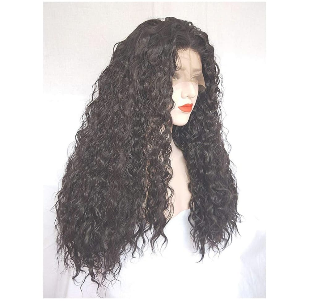 Curly Wavy Lace Front Wig - Thumbnail 3