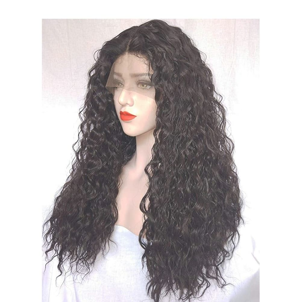 Curly Wavy Lace Front Wig - Thumbnail 2