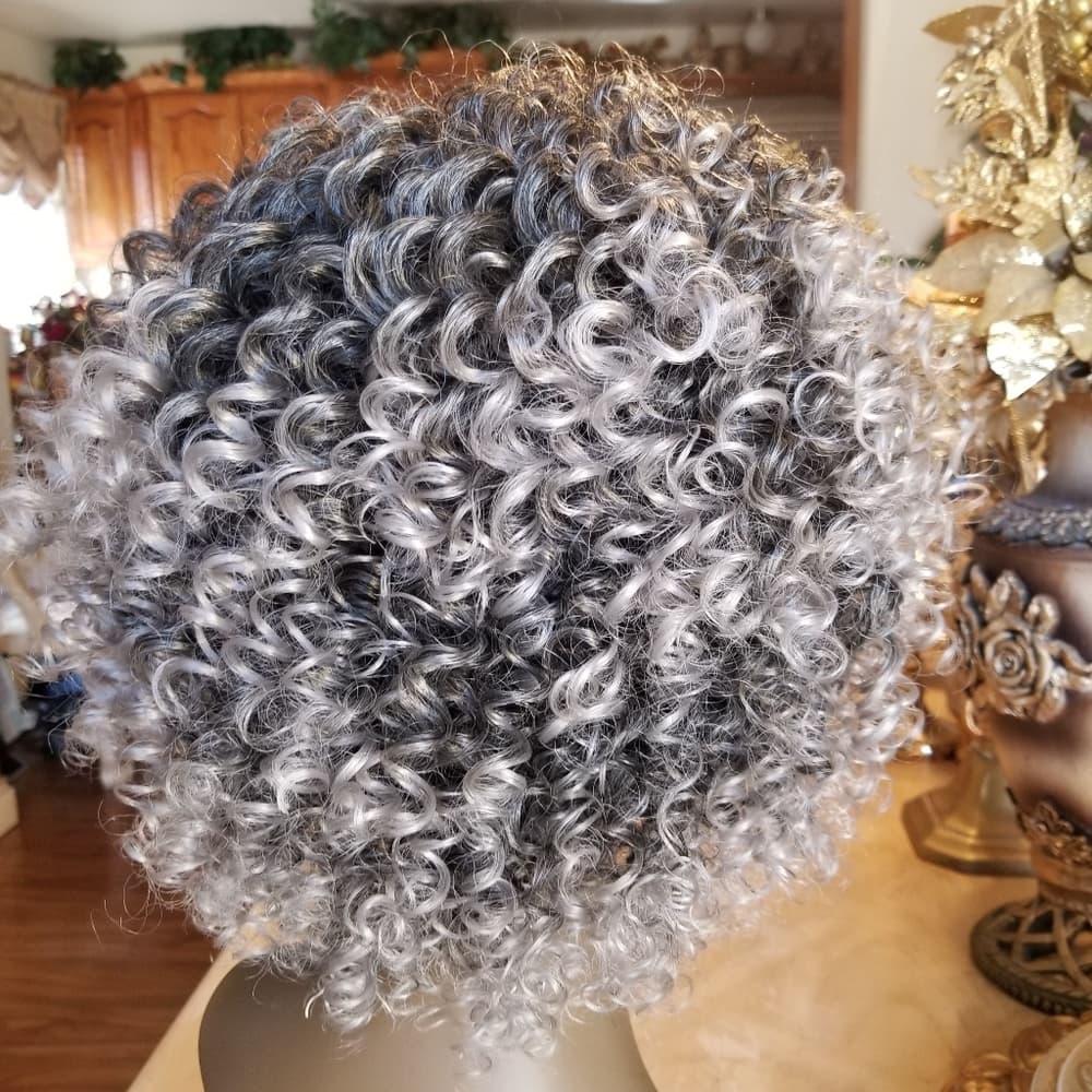 Gray Black Beauty Full Wig - Thumbnail 4