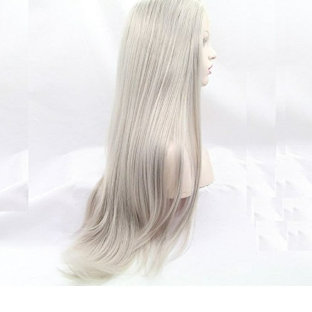 White Platinum Blonde Lace Front Wig