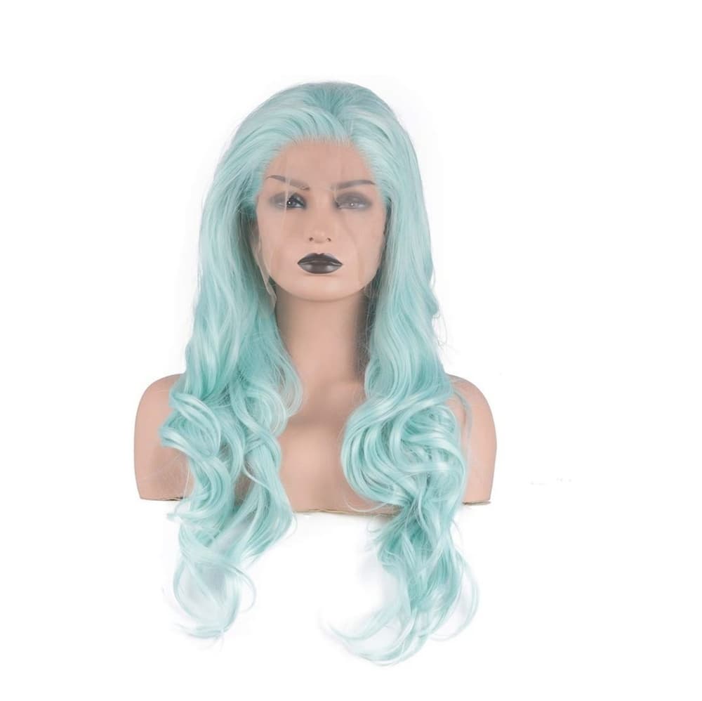Mint Green Beauty Lace Front Wig - Thumbnail 6